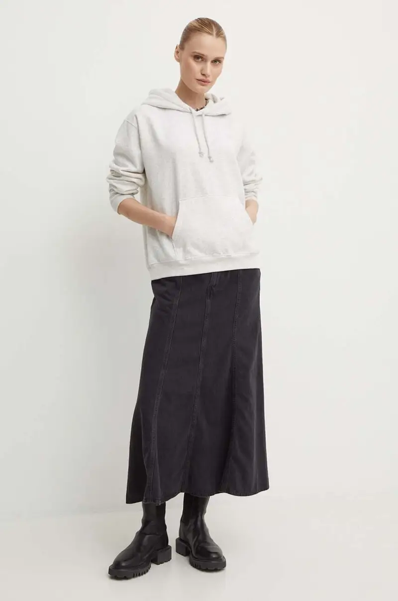 Levi's felpa donna colore grigio con cappuccio A5943 miniatura 2