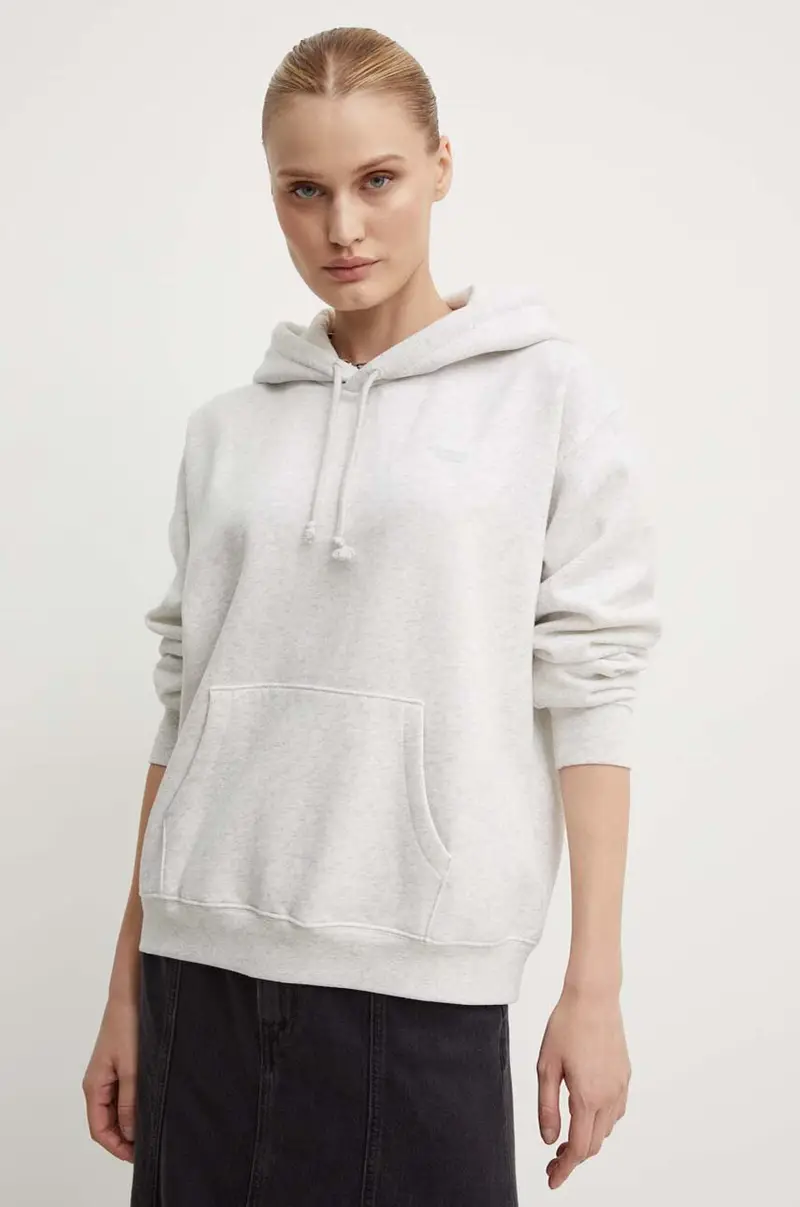 Levi's felpa donna colore grigio con cappuccio A5943
