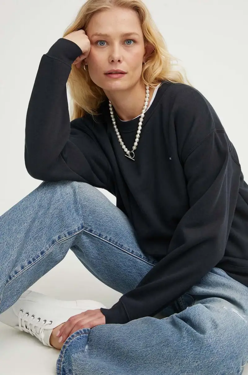 Levi's felpa donna colore nero A5942 miniatura 4