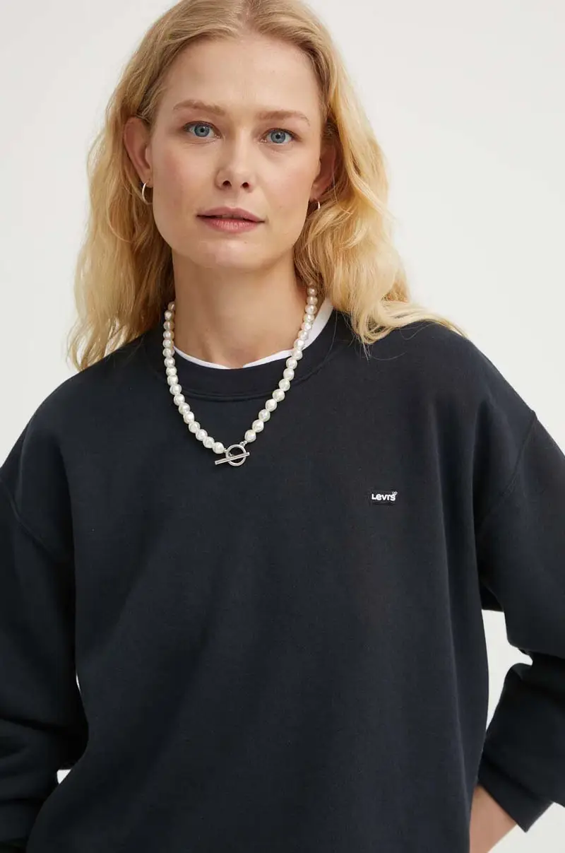 Levi's felpa donna colore nero A5942 miniatura 5