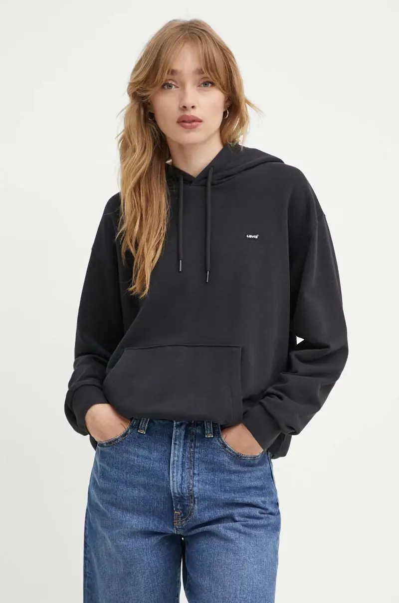 Levi's felpa donna colore nero con cappuccio A5943