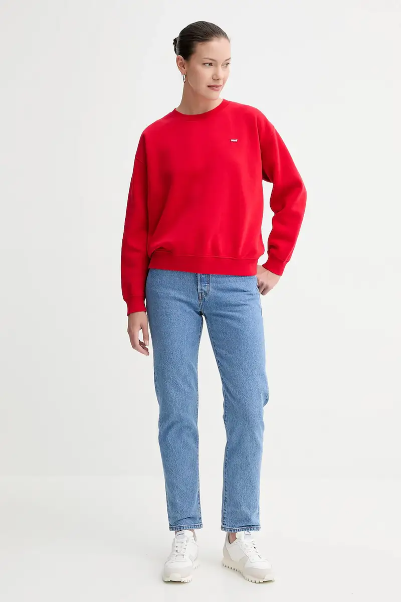 Levi's felpa donna colore rosso 002AJ miniatura 2