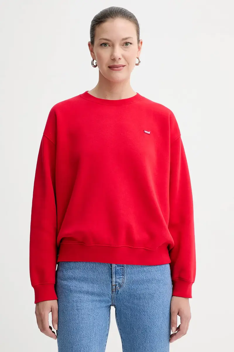 Levi's felpa donna colore rosso 002AJ