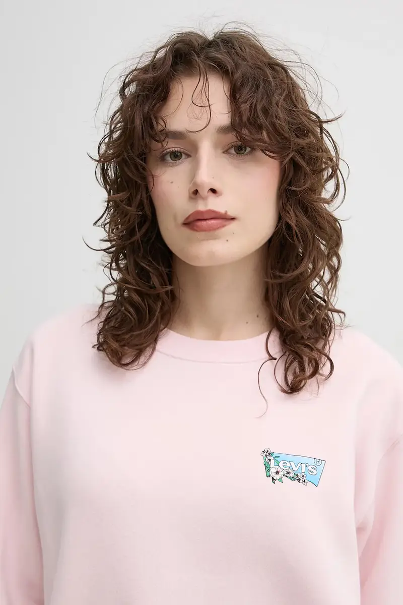 Levi's felpa donna colore violetto A8800 Rosa miniatura 4