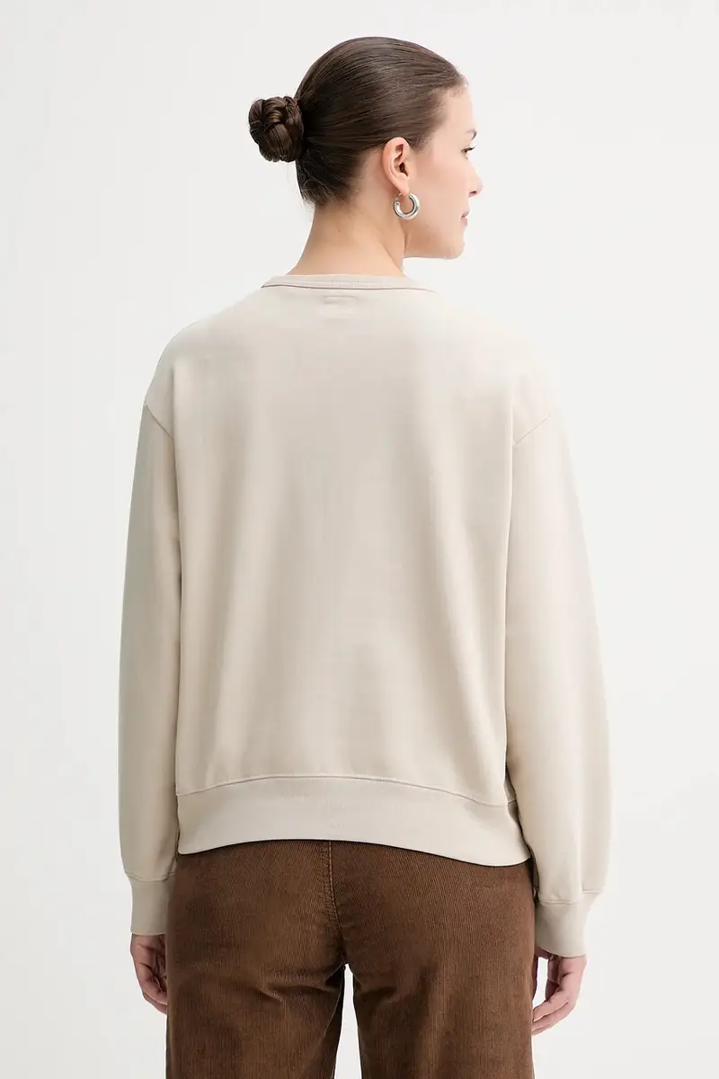 Levi's felpa in cotone donna colore beige A8789 miniatura 3