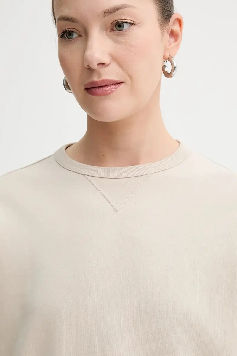 Levi's felpa in cotone donna colore beige A8789 miniatura 4