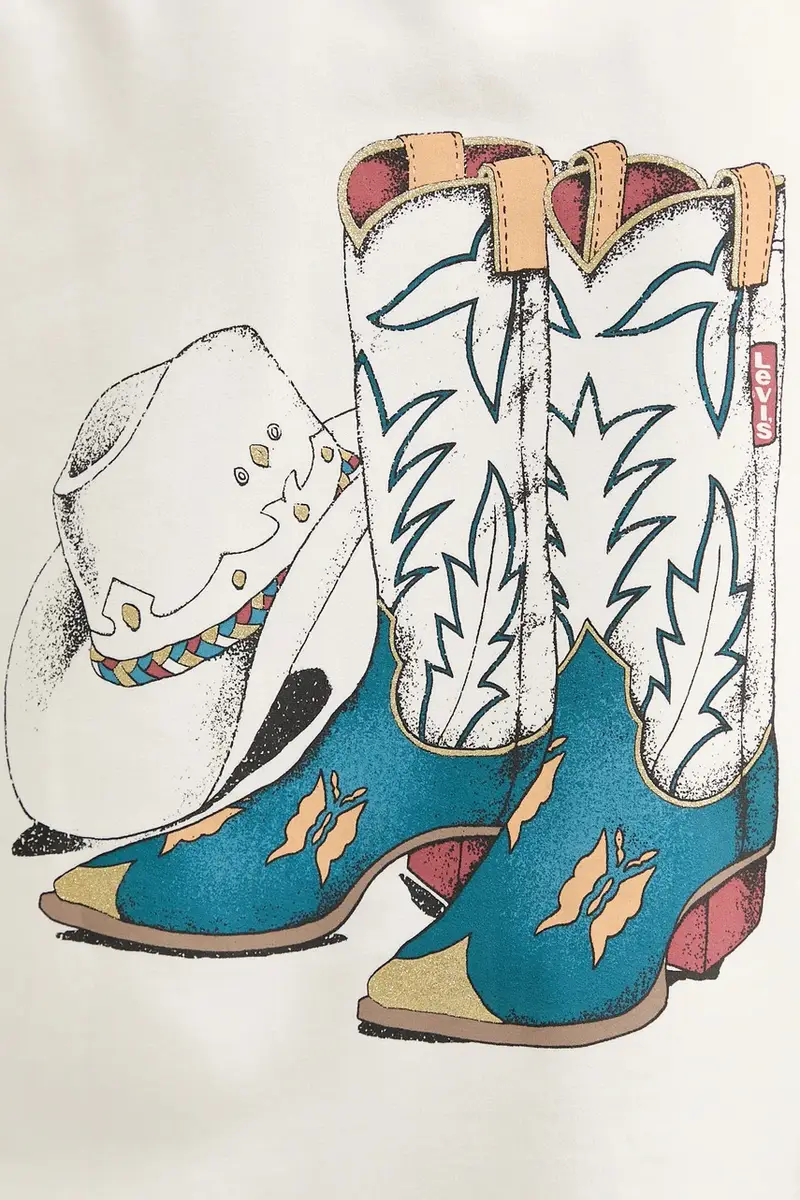 Levi's felpa in cotone donna colore beige con cappuccio A9414 miniatura 5