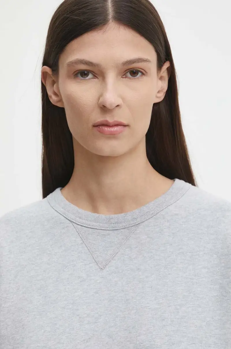 Levi's felpa in cotone donna colore grigio A8789 miniatura 4