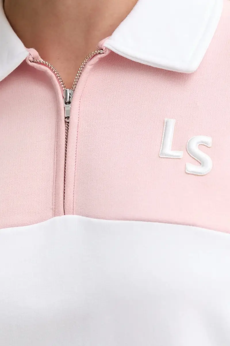 Levi's felpa in cotone donna colore rosa 003QM miniatura 5