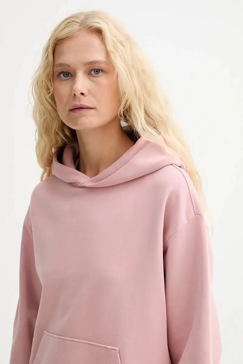 Levi's felpa in cotone donna colore rosa con cappuccio A8790 miniatura 4