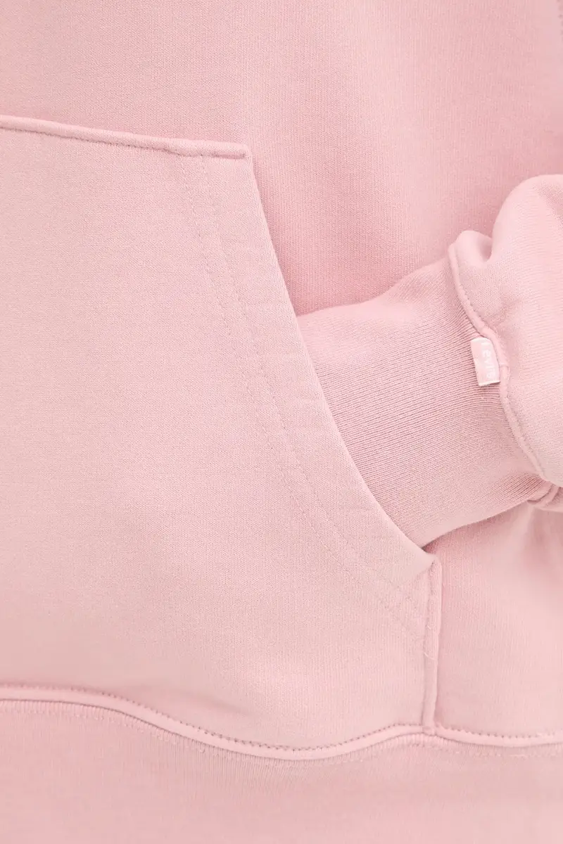 Levi's felpa in cotone donna colore rosa con cappuccio A8790 miniatura 5