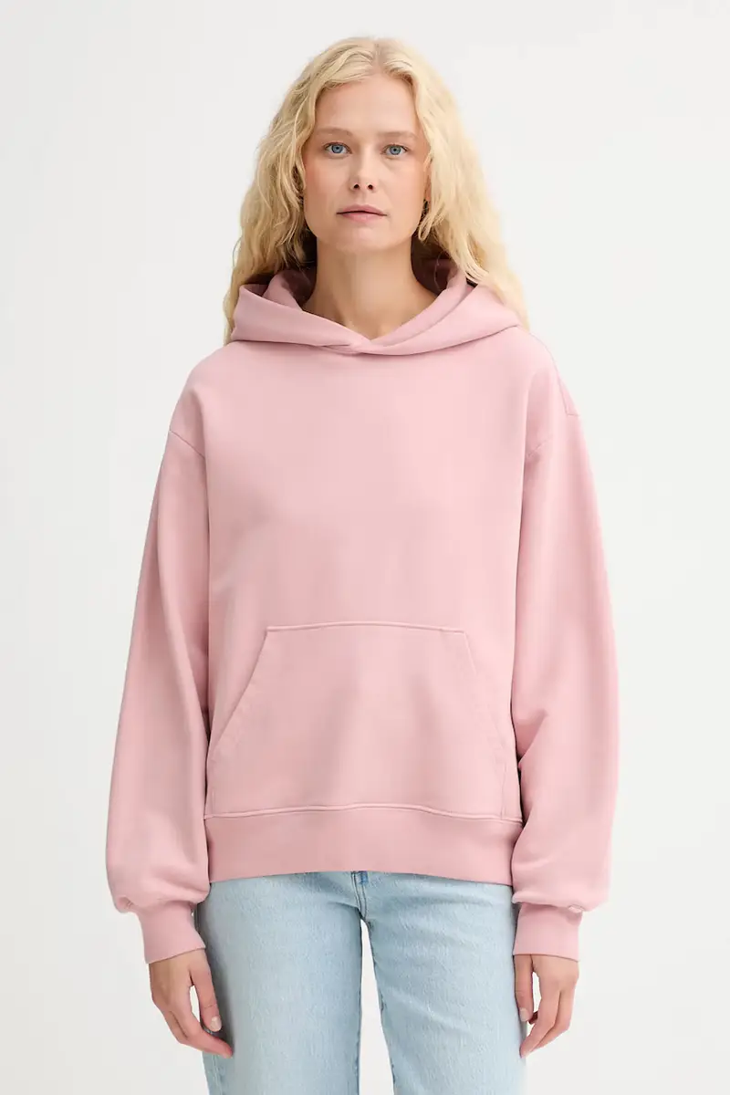 Levi's felpa in cotone donna colore rosa con cappuccio A8790