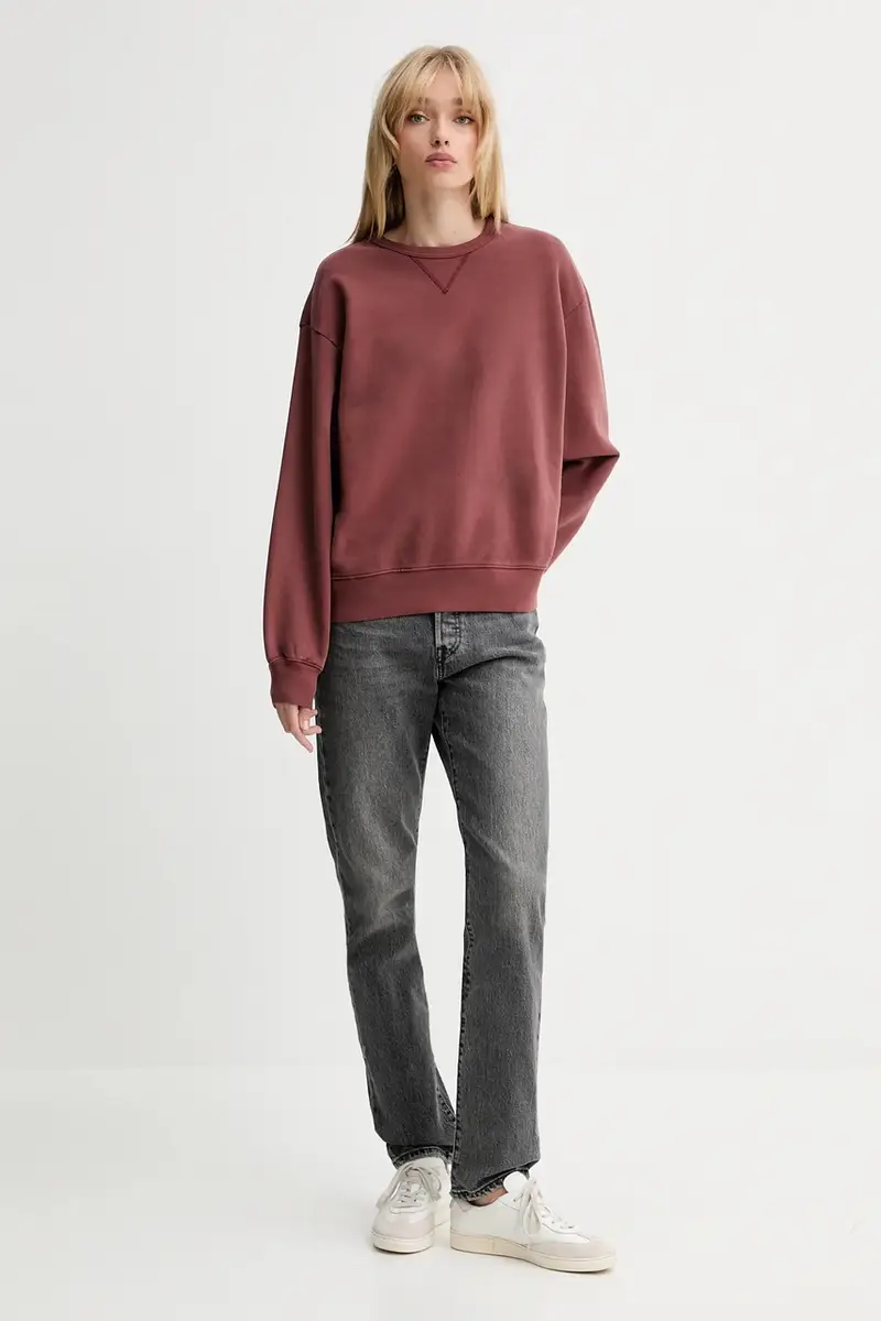 Levi's felpa in cotone donna colore rosso A8789 miniatura 2