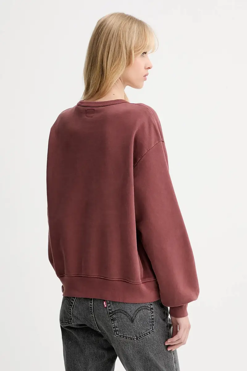 Levi's felpa in cotone donna colore rosso A8789 miniatura 3