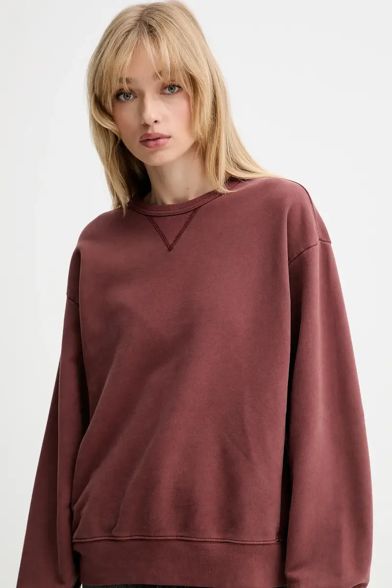 Levi's felpa in cotone donna colore rosso A8789 miniatura 4