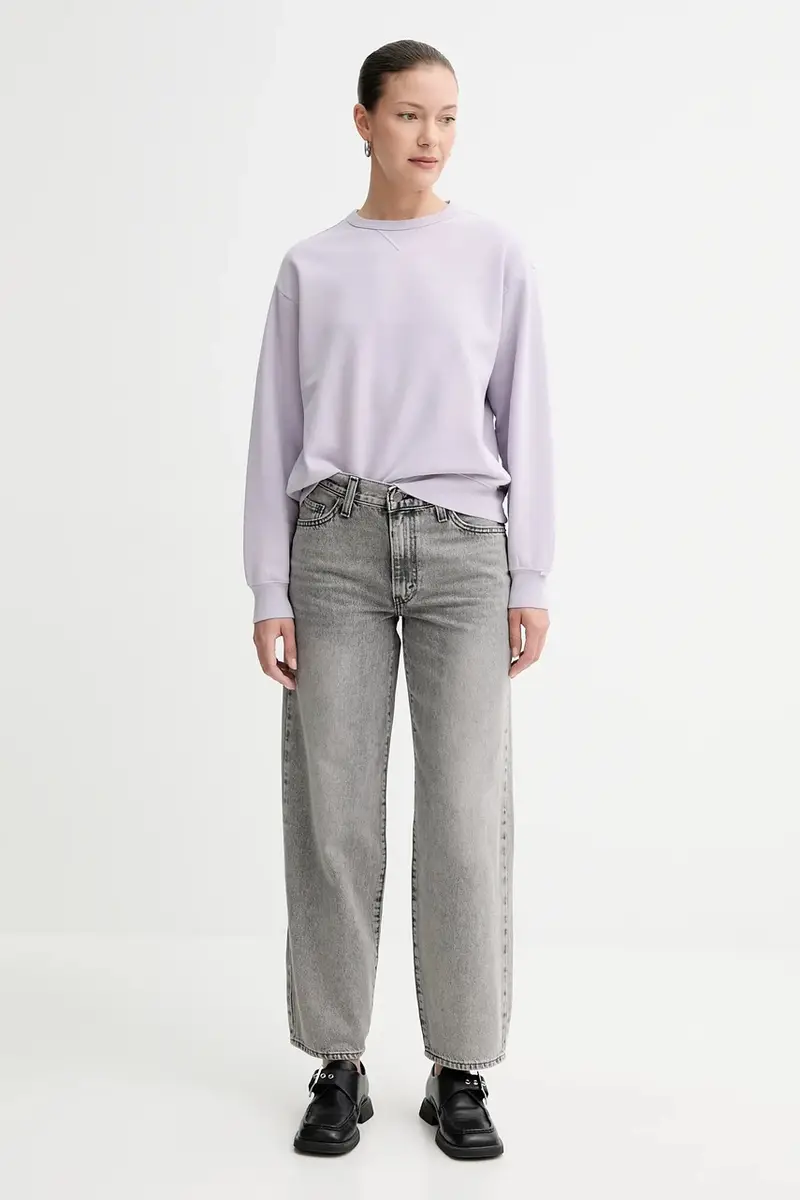 Levi's felpa in cotone donna colore violetto A8789 miniatura 2