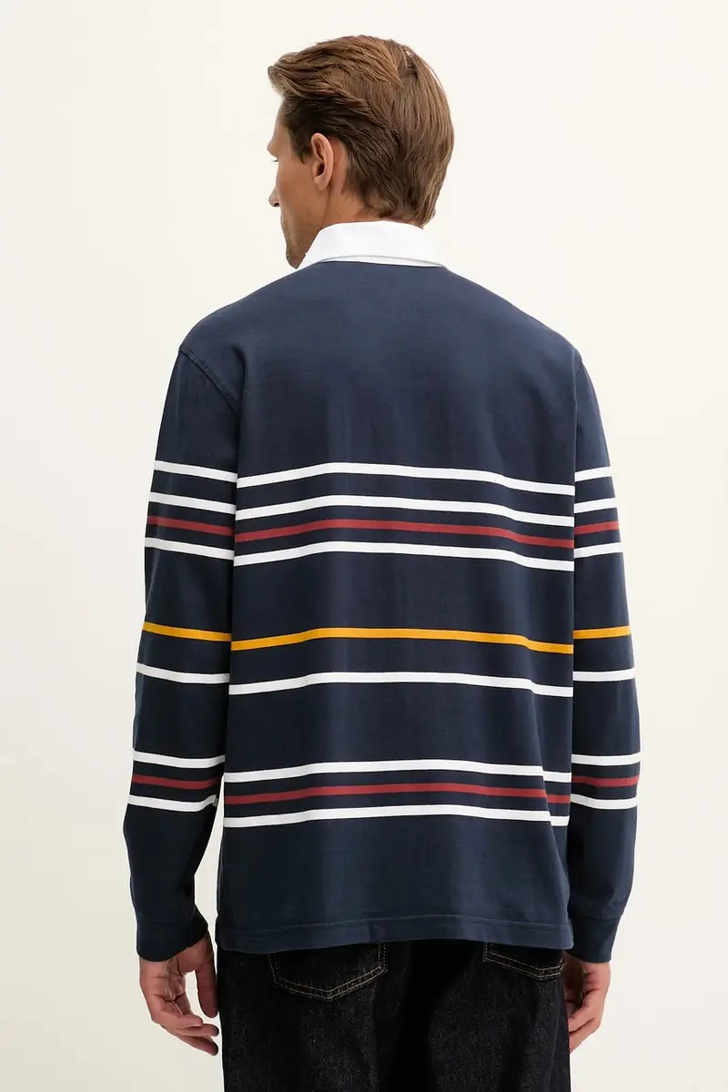 Levi's felpa in cotone uomo colore blu navy A4845 miniatura 3