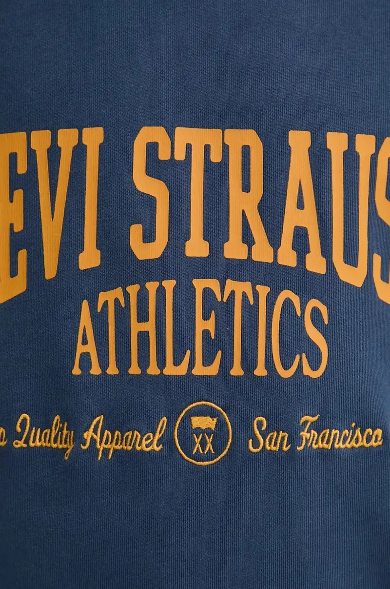 Levi's felpa in cotone uomo colore blu navy A9323 miniatura 5