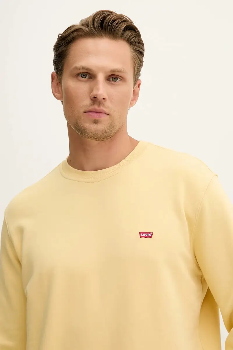 Levi's felpa in cotone uomo colore giallo 35909 miniatura 4