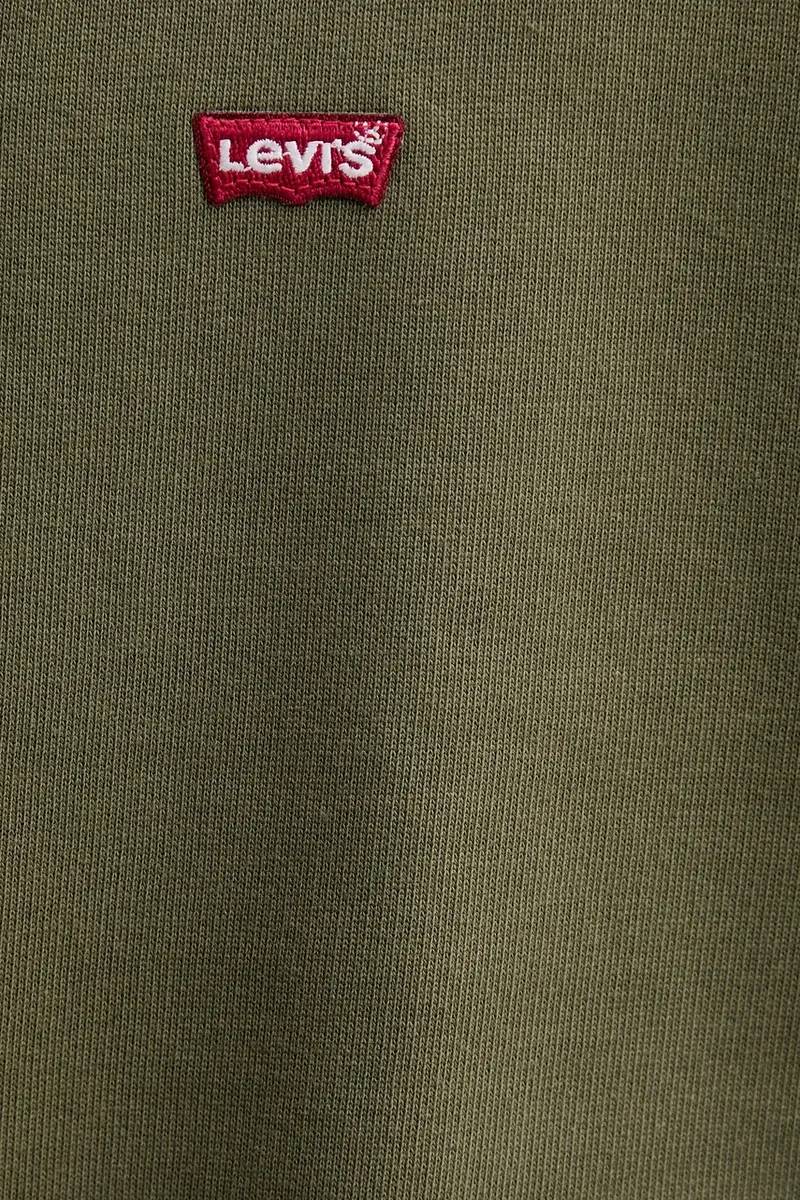 Levi's felpa in cotone uomo colore verde A8606 0006 miniatura 5