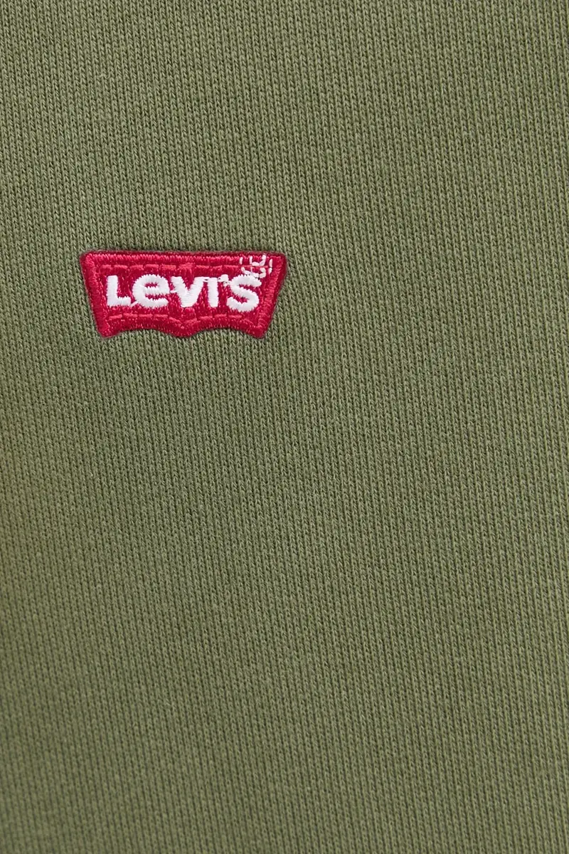 Levi's felpa in cotone uomo colore verde con cappuccio 34581 miniatura 5