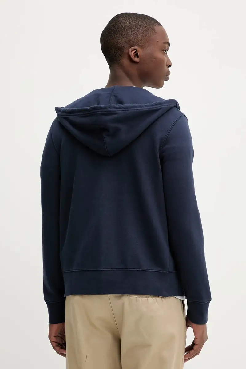 Levi's felpa in cotone uomo colore verde con cappuccio Blu navy miniatura 3