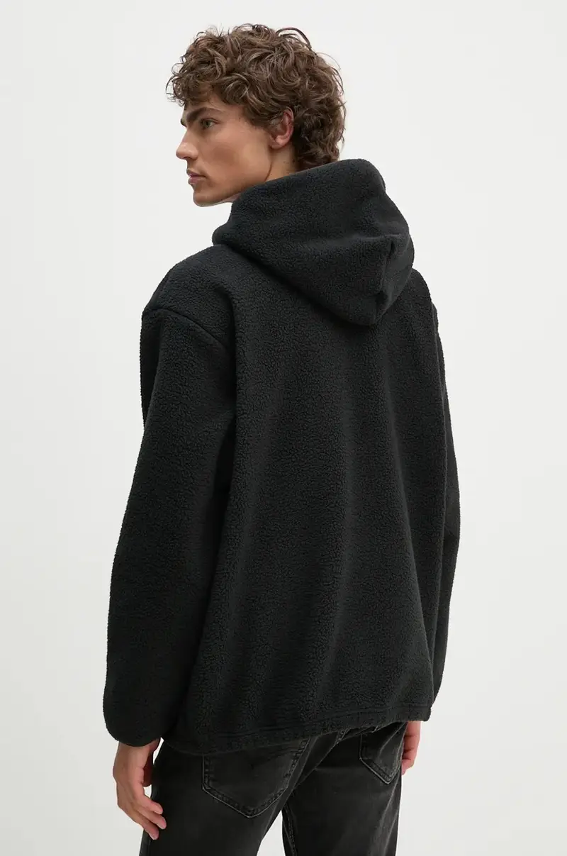 Levi's felpa in pile colore nero con cappuccio A8611 miniatura 3