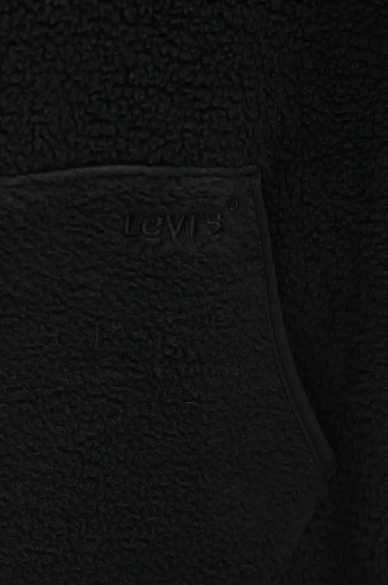 Levi's felpa in pile colore nero con cappuccio A8611 miniatura 5