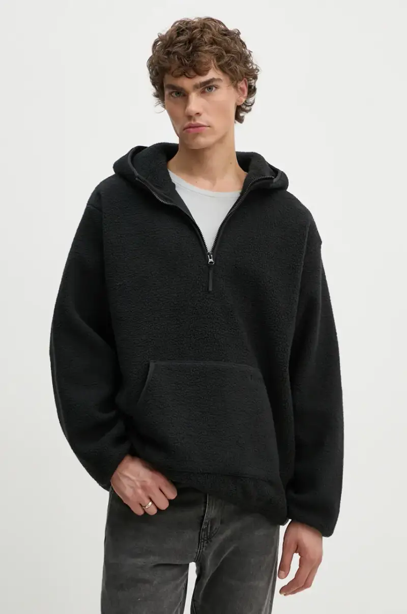 Levi's felpa in pile colore nero con cappuccio A8611