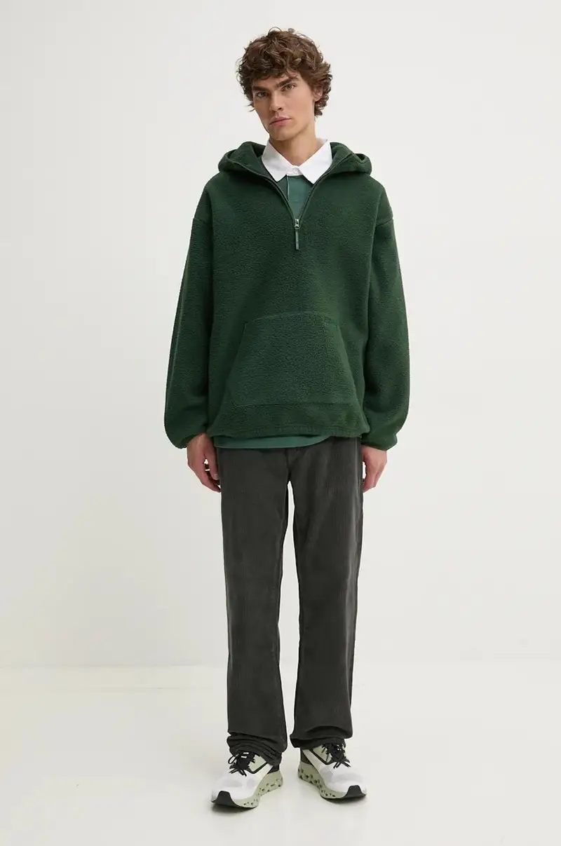 Levi's felpa in pile colore verde con cappuccio A8611 miniatura 2