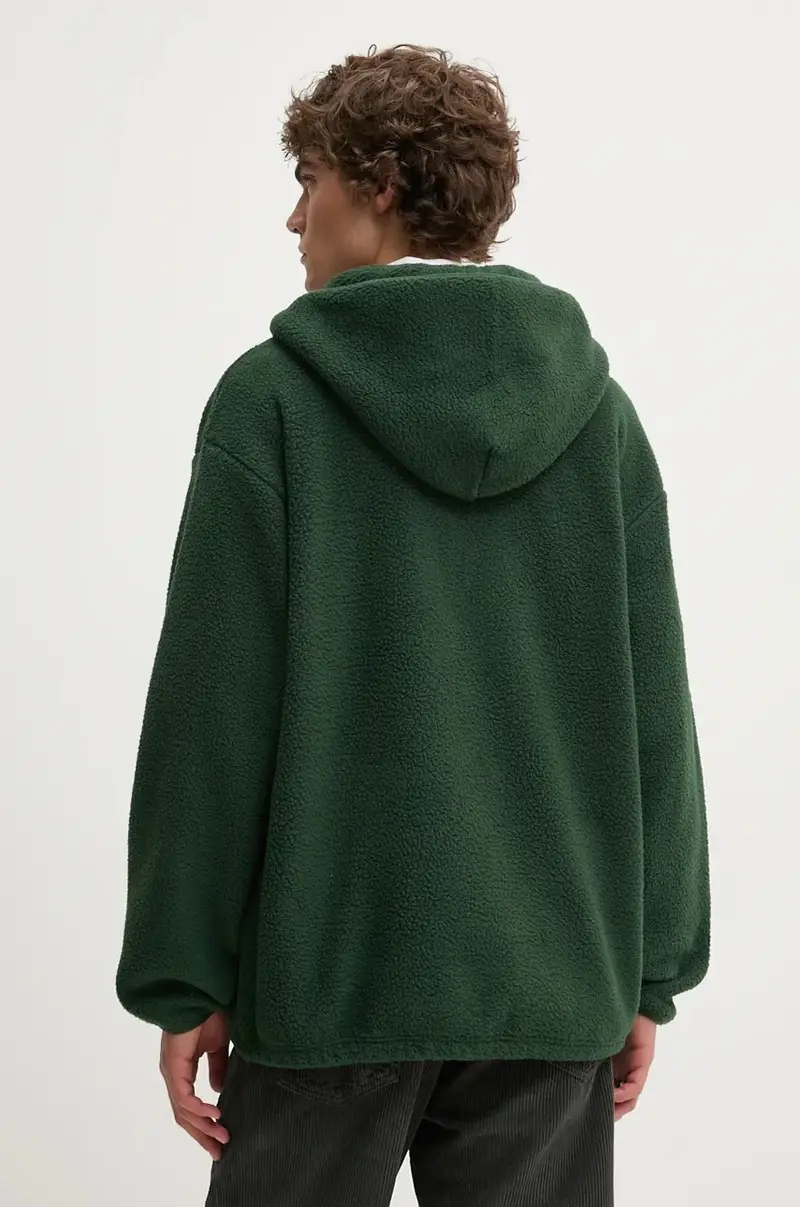 Levi's felpa in pile colore verde con cappuccio A8611 miniatura 3