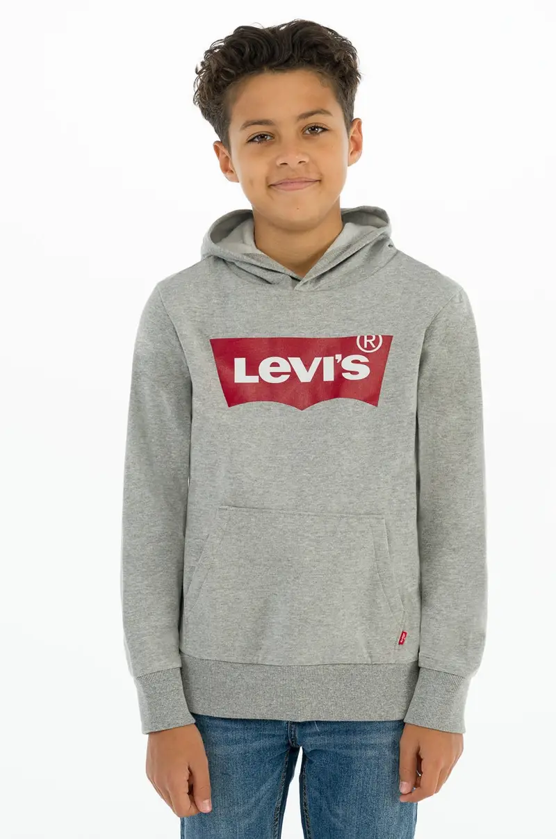Levi's felpa per bambini con cappuccio Grigio