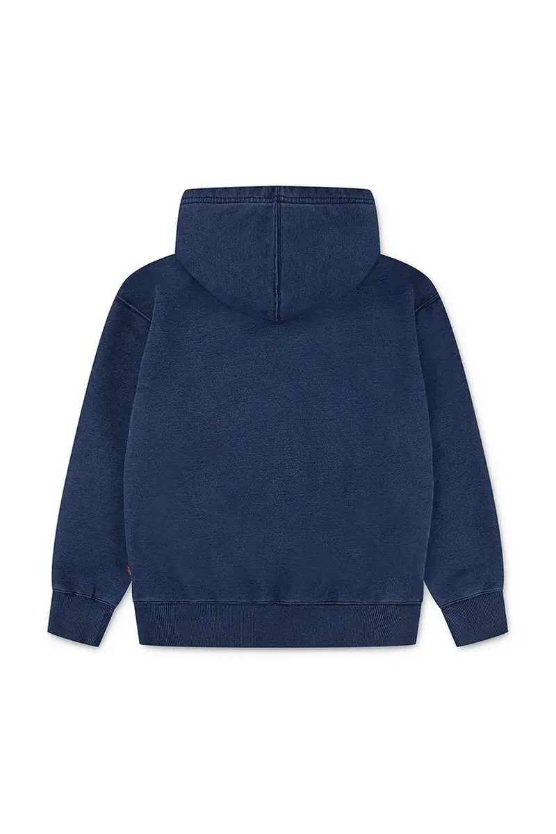 Levi's felpa per bambini LENGENDARY HOODIE colore blu navy con cappuccio 9EN746 miniatura 2