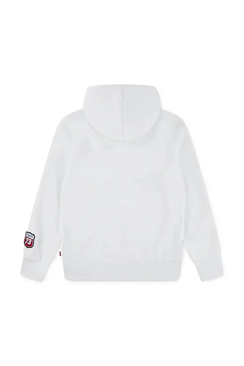Levi's felpa per bambini THE GREAT HIGHWAY HOODIE colore bianco con cappuccio 9EN718 miniatura 2