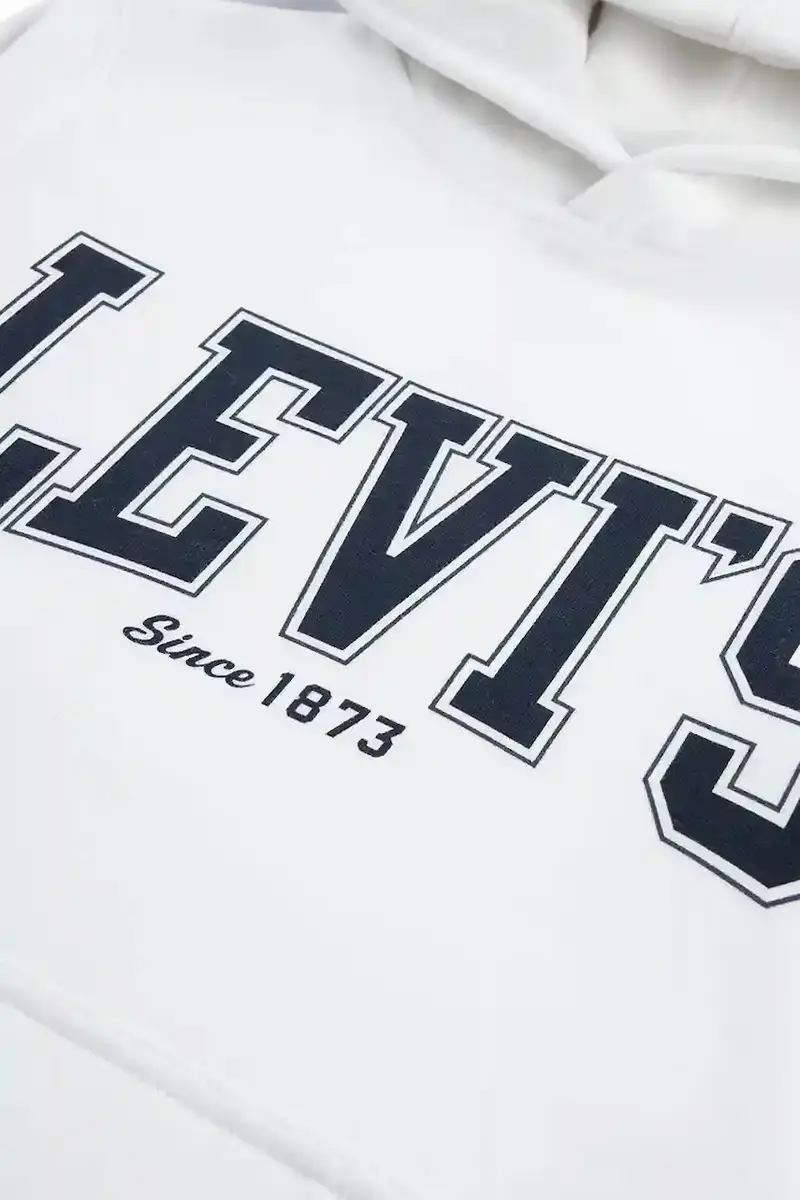 Levi's felpa per bambini THE GREAT HIGHWAY HOODIE colore bianco con cappuccio 9EN718 miniatura 3