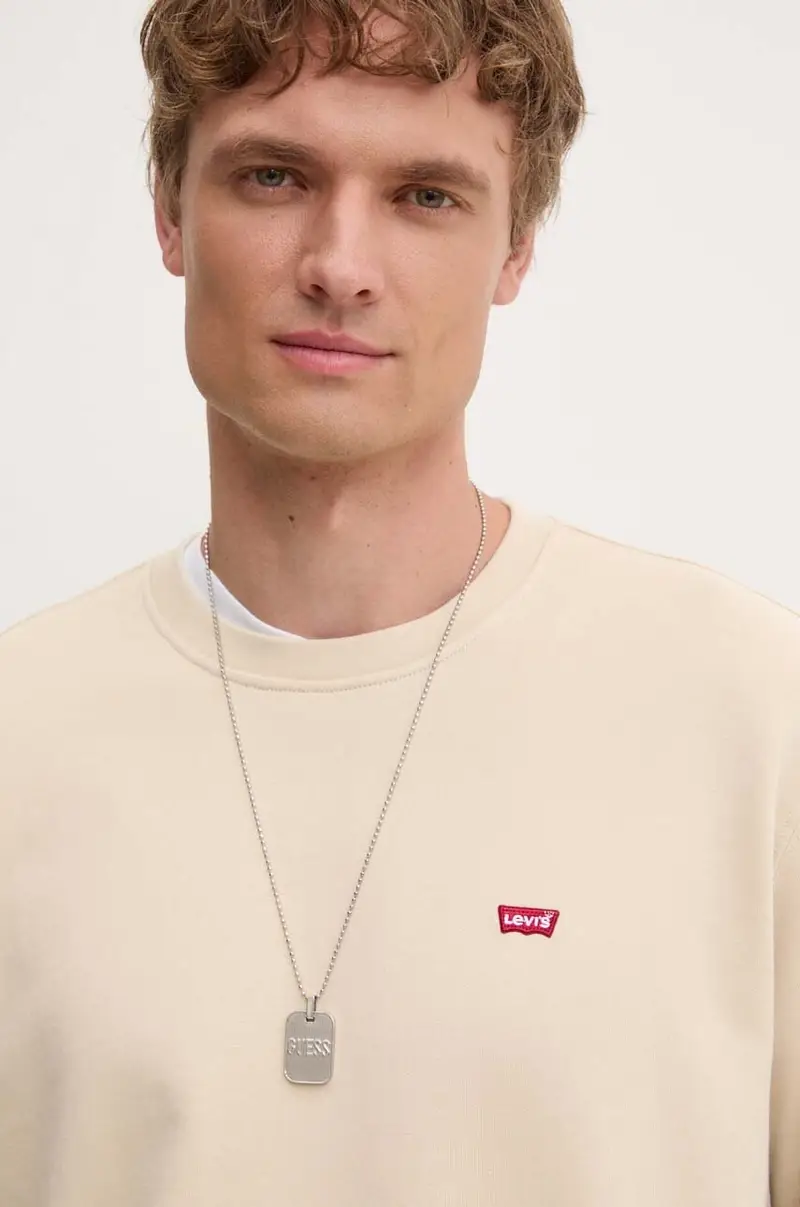 Levi's felpa uomo colore beige miniatura 4