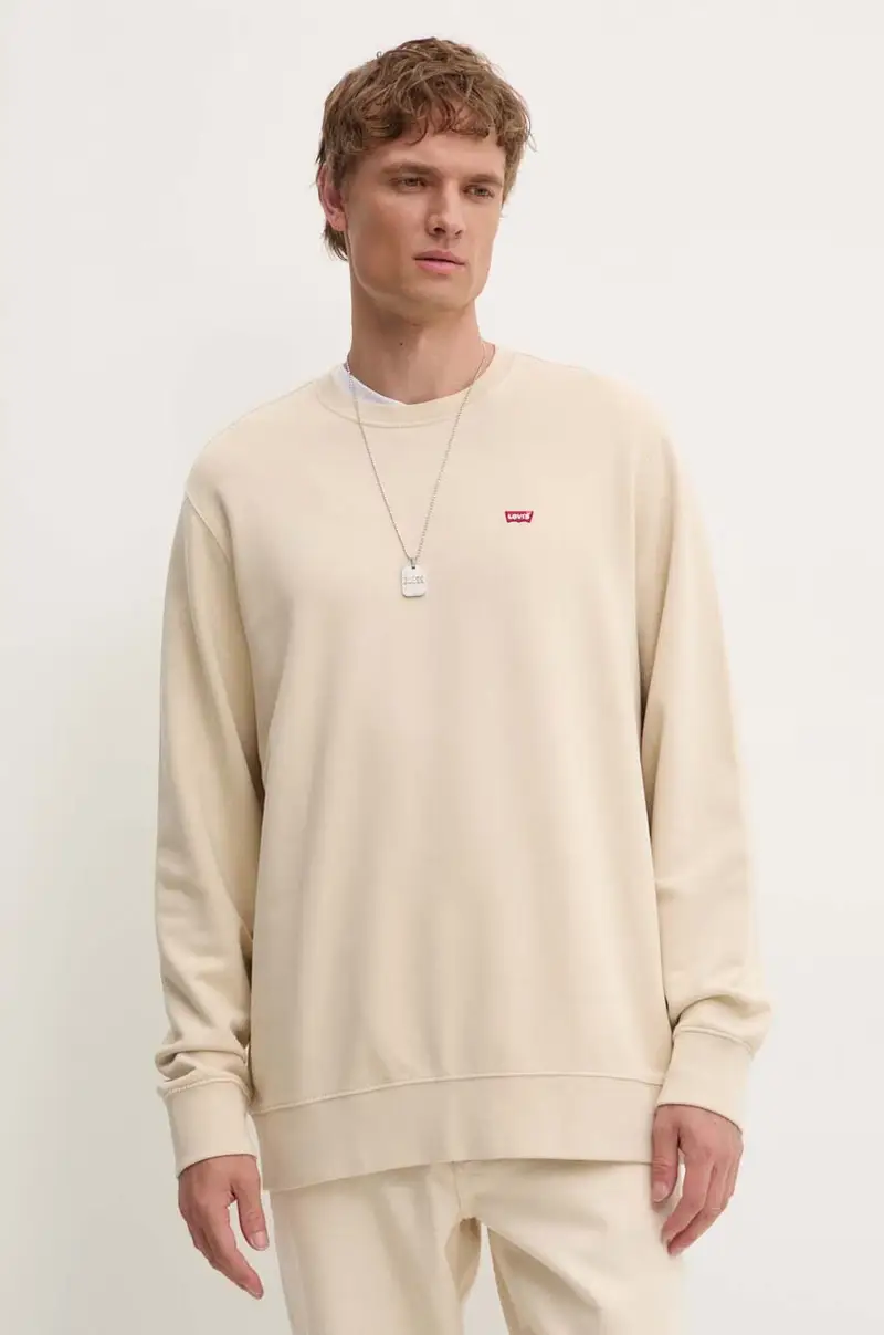 Levi's felpa uomo colore beige