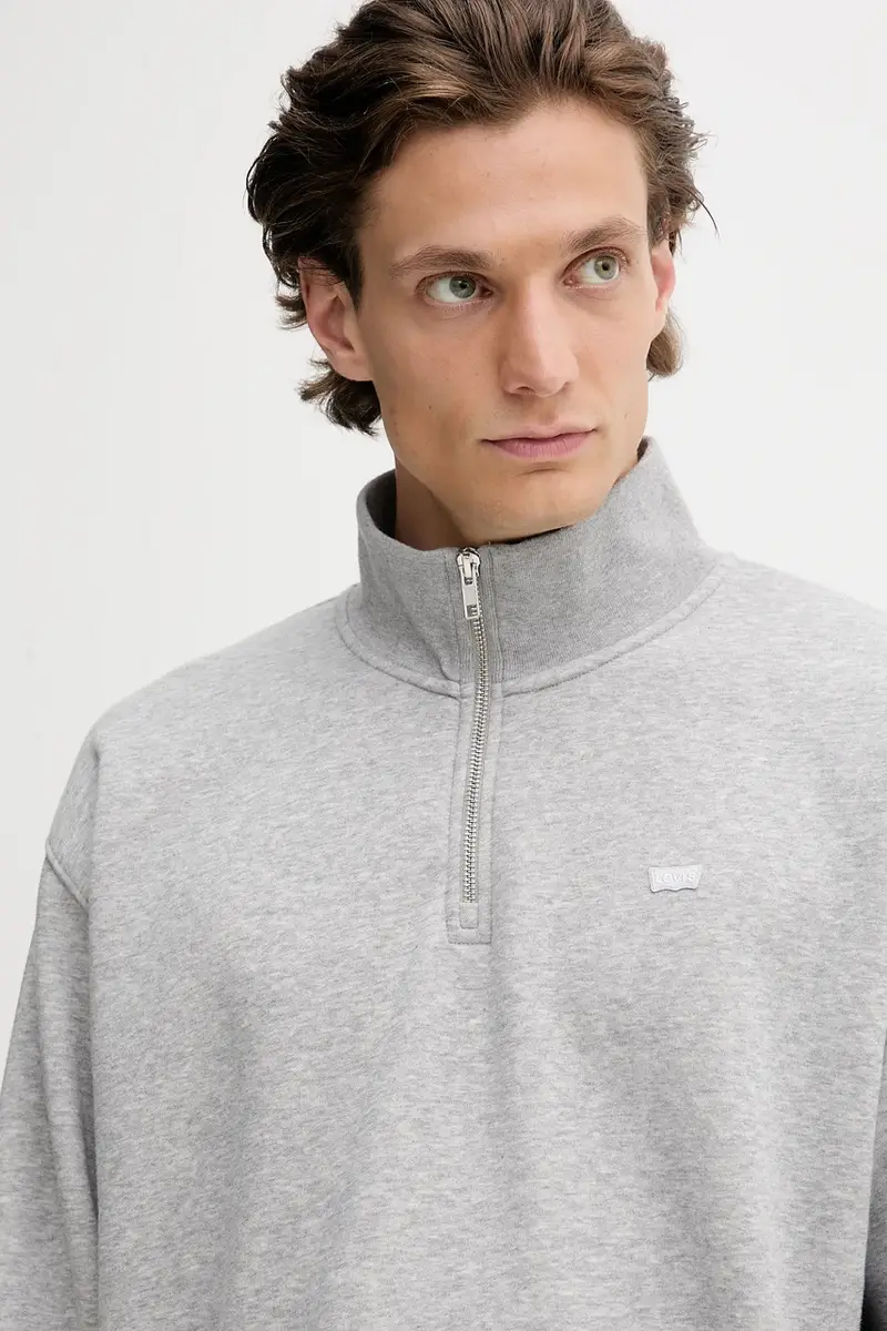 Levi's felpa uomo colore grigio 005N6 miniatura 4