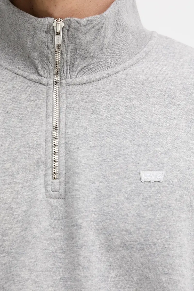 Levi's felpa uomo colore grigio 005N6 miniatura 5