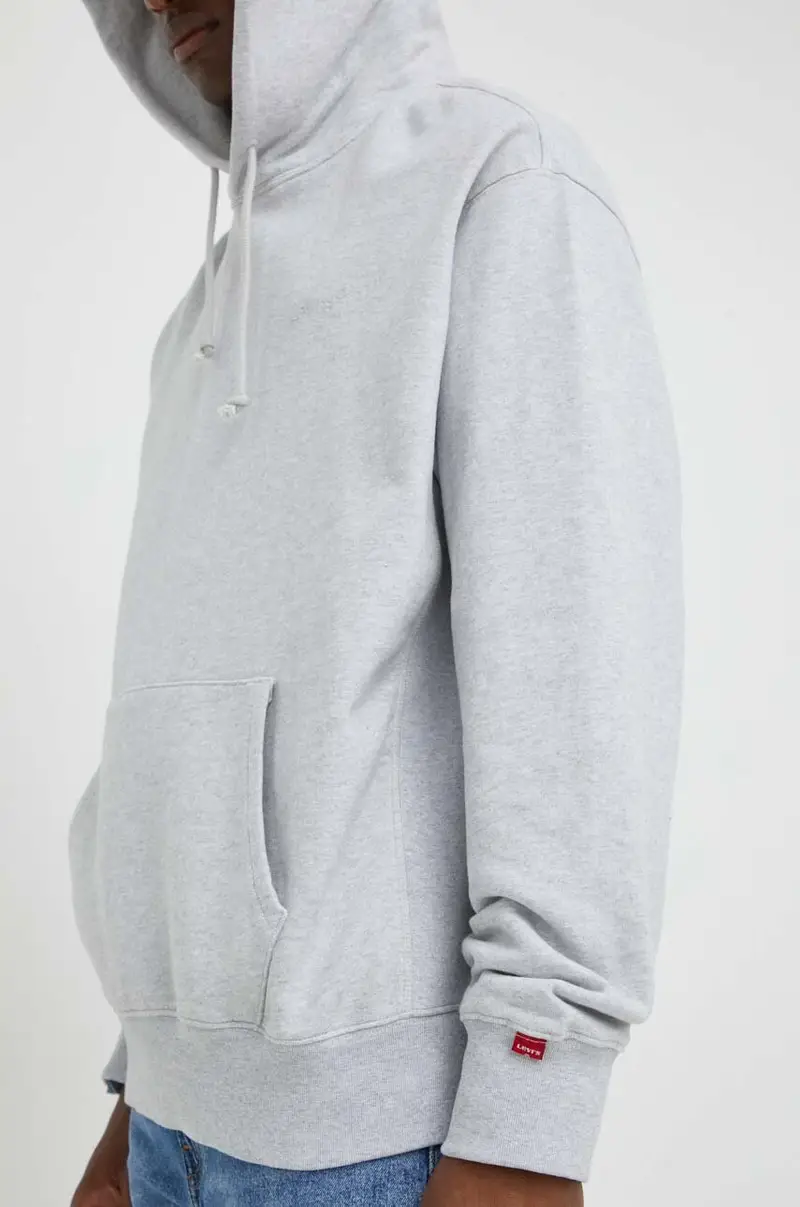 Levi's felpa uomo colore grigio con cappuccio