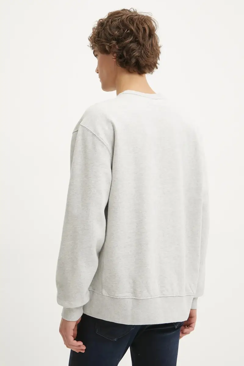 Levi's felpa uomo colore grigio con cappuccio A9244 miniatura 3