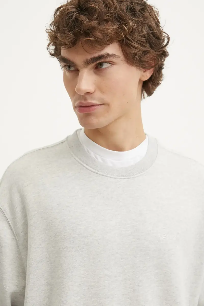 Levi's felpa uomo colore grigio con cappuccio A9244 miniatura 4