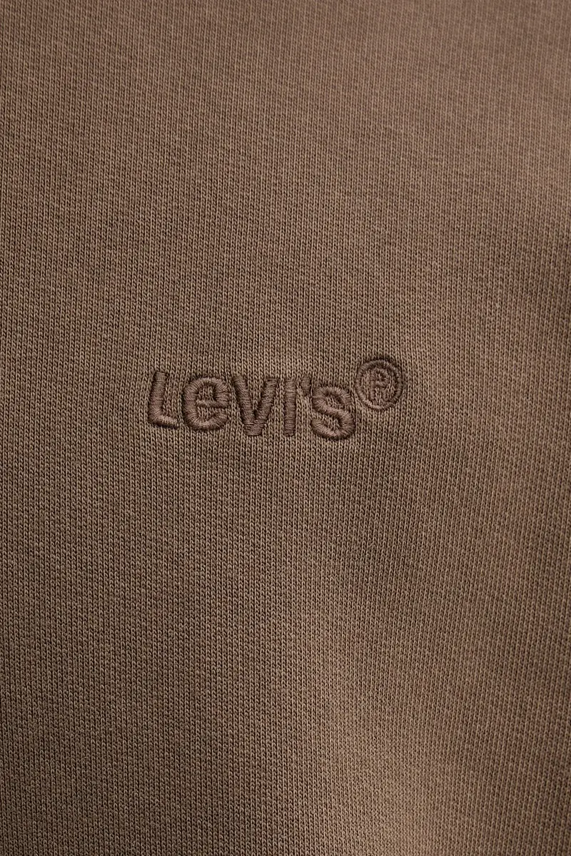 Levi's felpa uomo colore marrone con cappuccio A8435 miniatura 5
