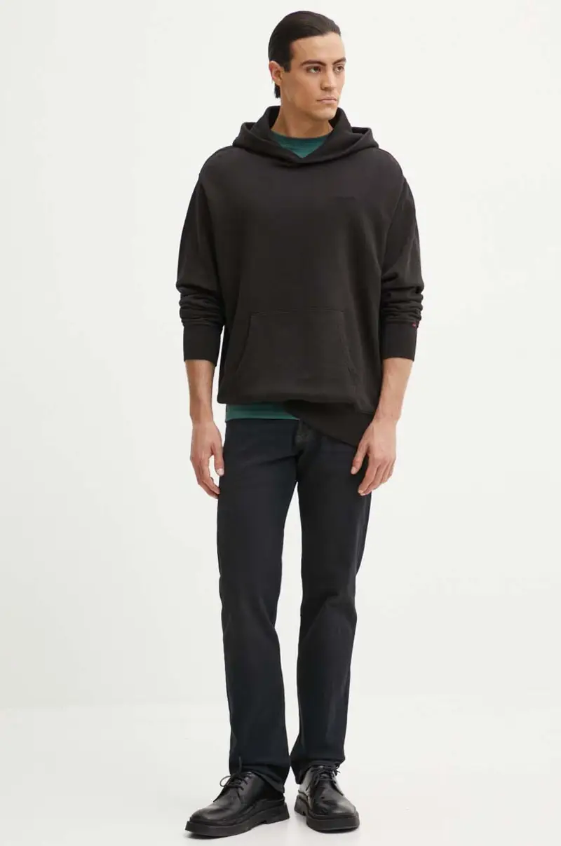 Levi's felpa uomo colore nero con cappuccio miniatura 2