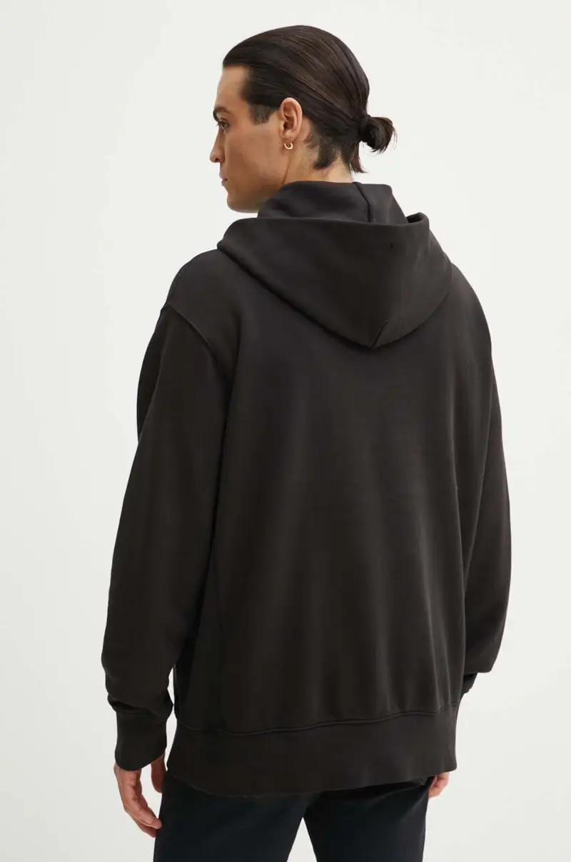 Levi's felpa uomo colore nero con cappuccio miniatura 3