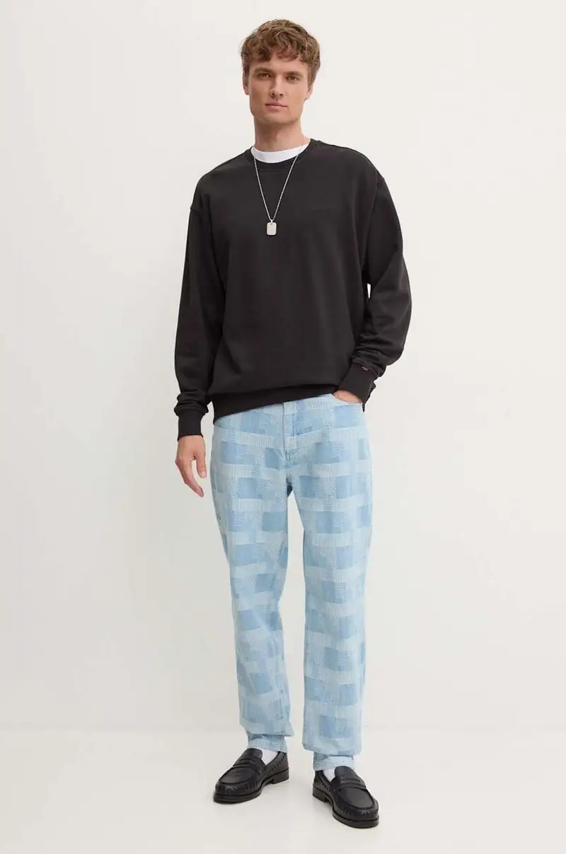 Levi's felpa uomo colore nero con cappuccio A9244 miniatura 2