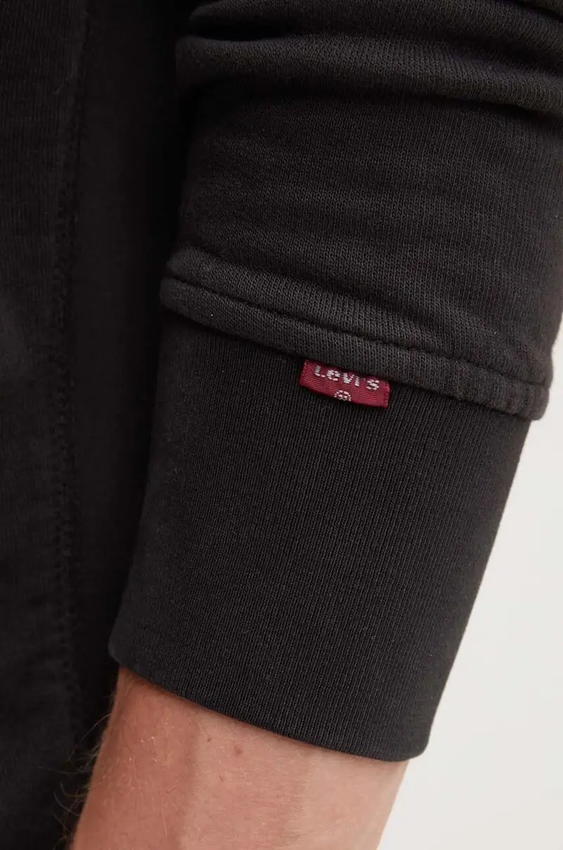Levi's felpa uomo colore nero con cappuccio A9244 miniatura 5