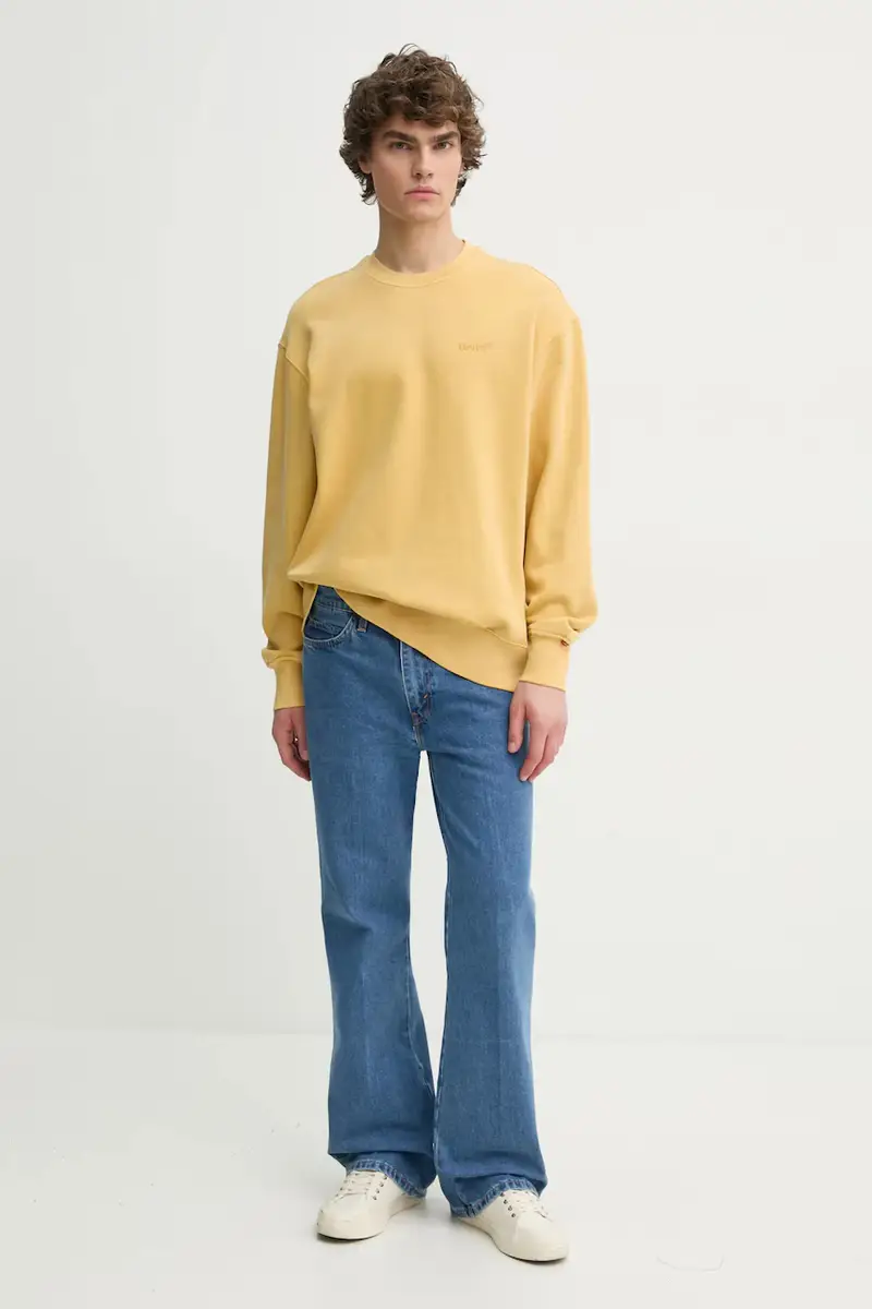 Levi's felpa uomo colore nero con cappuccio A9244 Giallo miniatura 2