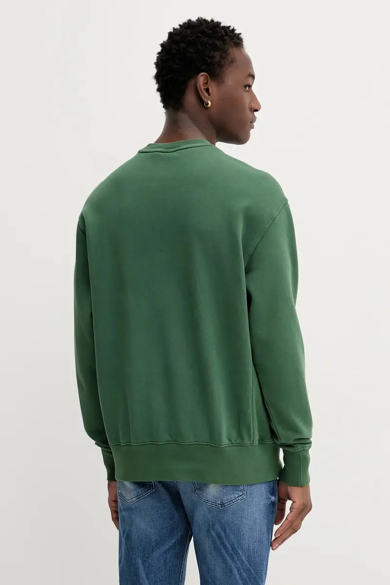 Levi's felpa uomo colore nero con cappuccio A9244 Verde miniatura 3