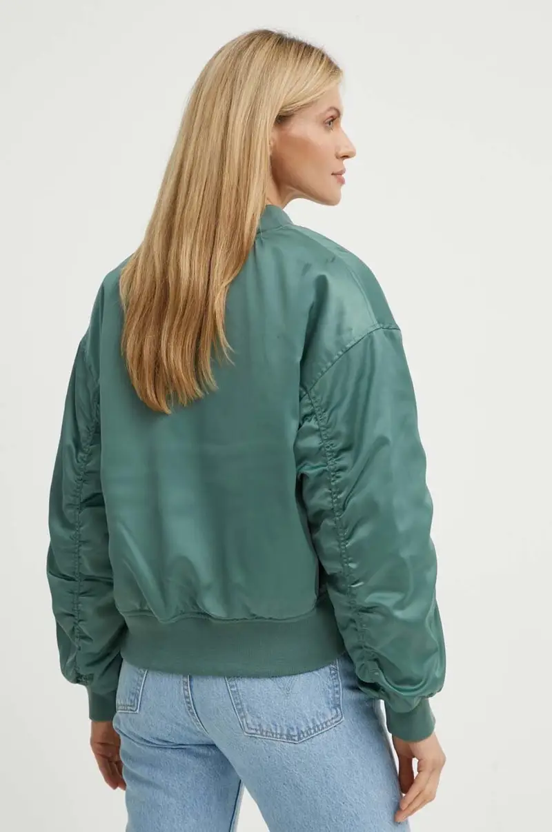 Levi's giacca bomber donna colore verde A7262 miniatura 3